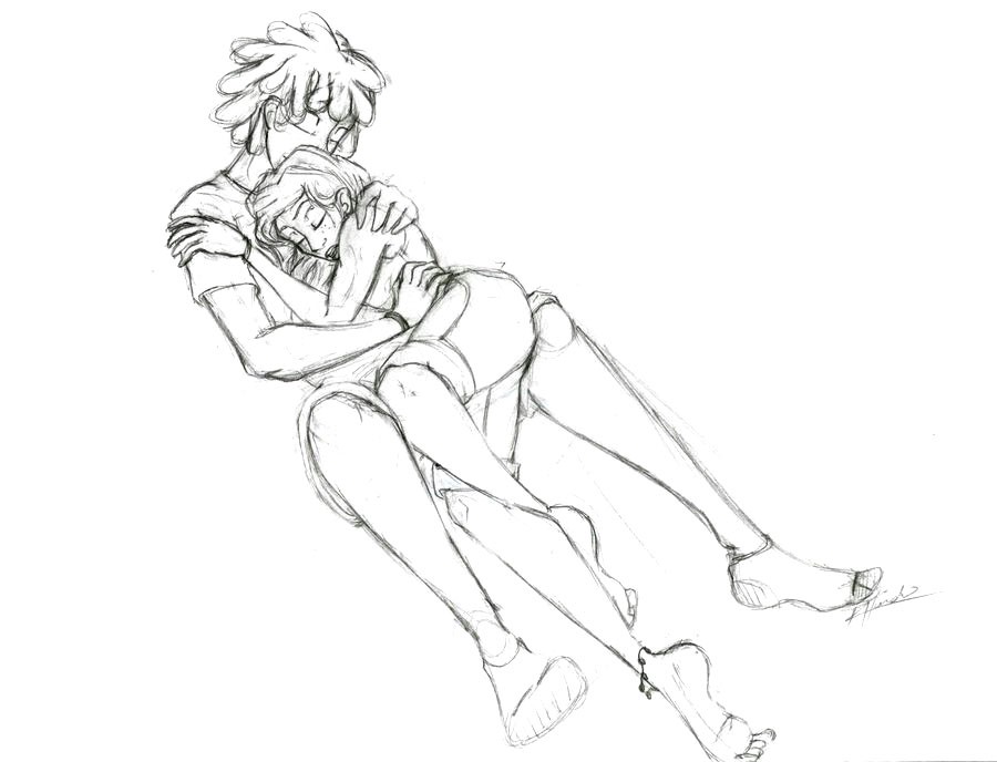 6 lessons about Intimacy that you can learn by going to a Transformational Music Festival 10 Pencil drawing of one person holding another in a close embrace.