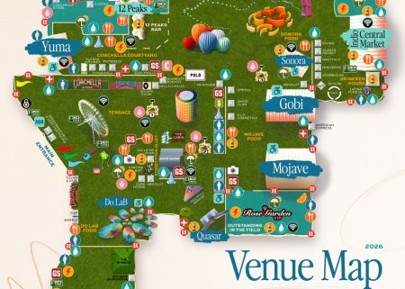 Coachella festival map for the survival guide.