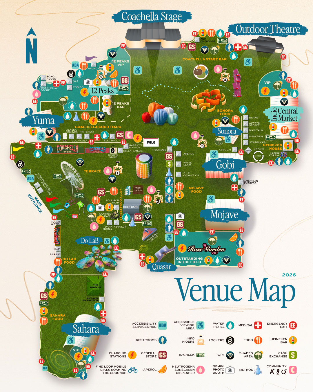 Coachella Survival Guide 10 Coachella Survival Guide - Map Image