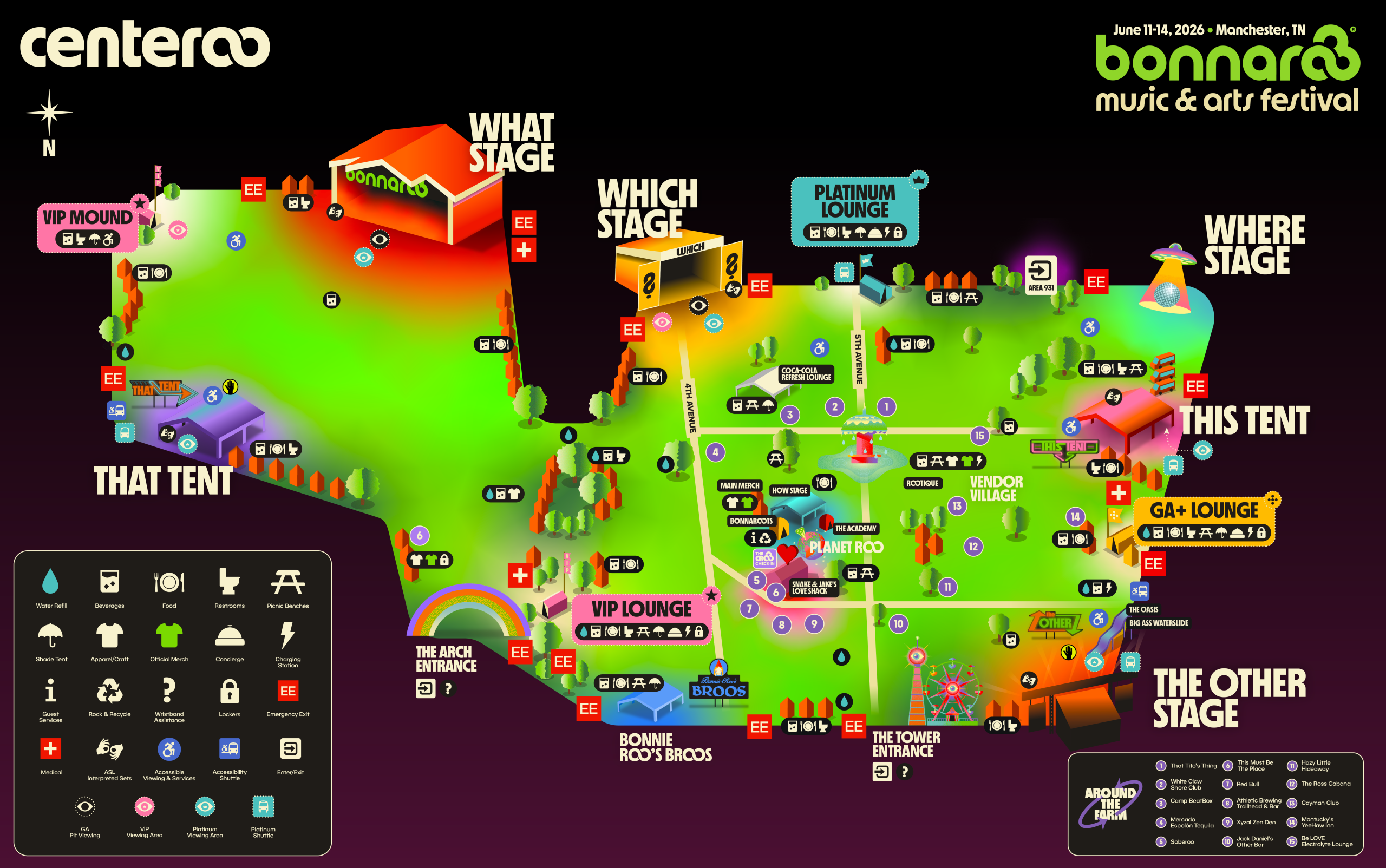 Bonnaroo Survival Guide 10 Bonnaroo Survival Guide - Map Image