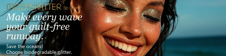 MoonShatter biodegradable glitter beach beauty ad