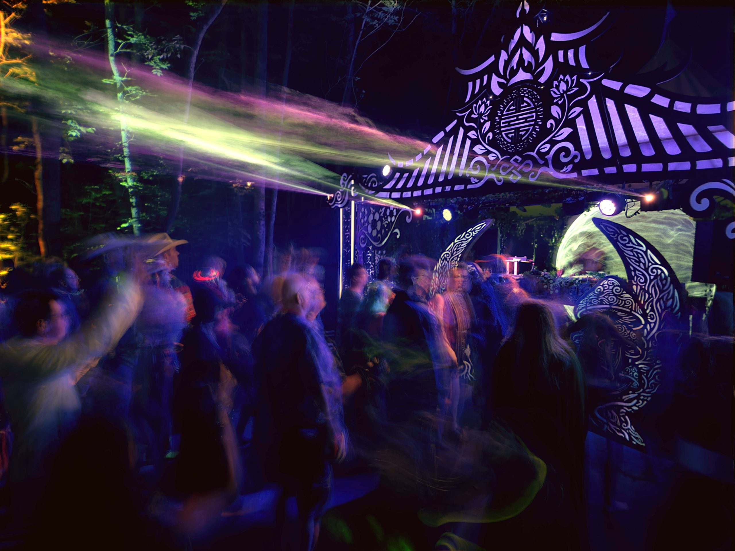 A World Worth Making 7 Dancers beneath the Luna stage lights at night